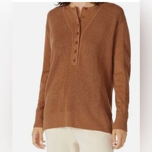 Thakoon tan brown Henley sweater size women’s small